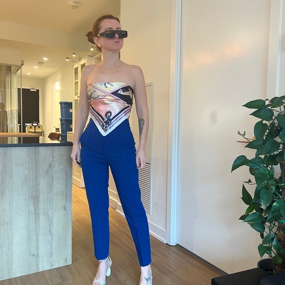 Satin Scarf Top XL Horse Printed Scarf 36” (91cm) x 36” (91cm) - Picture 6 of 7